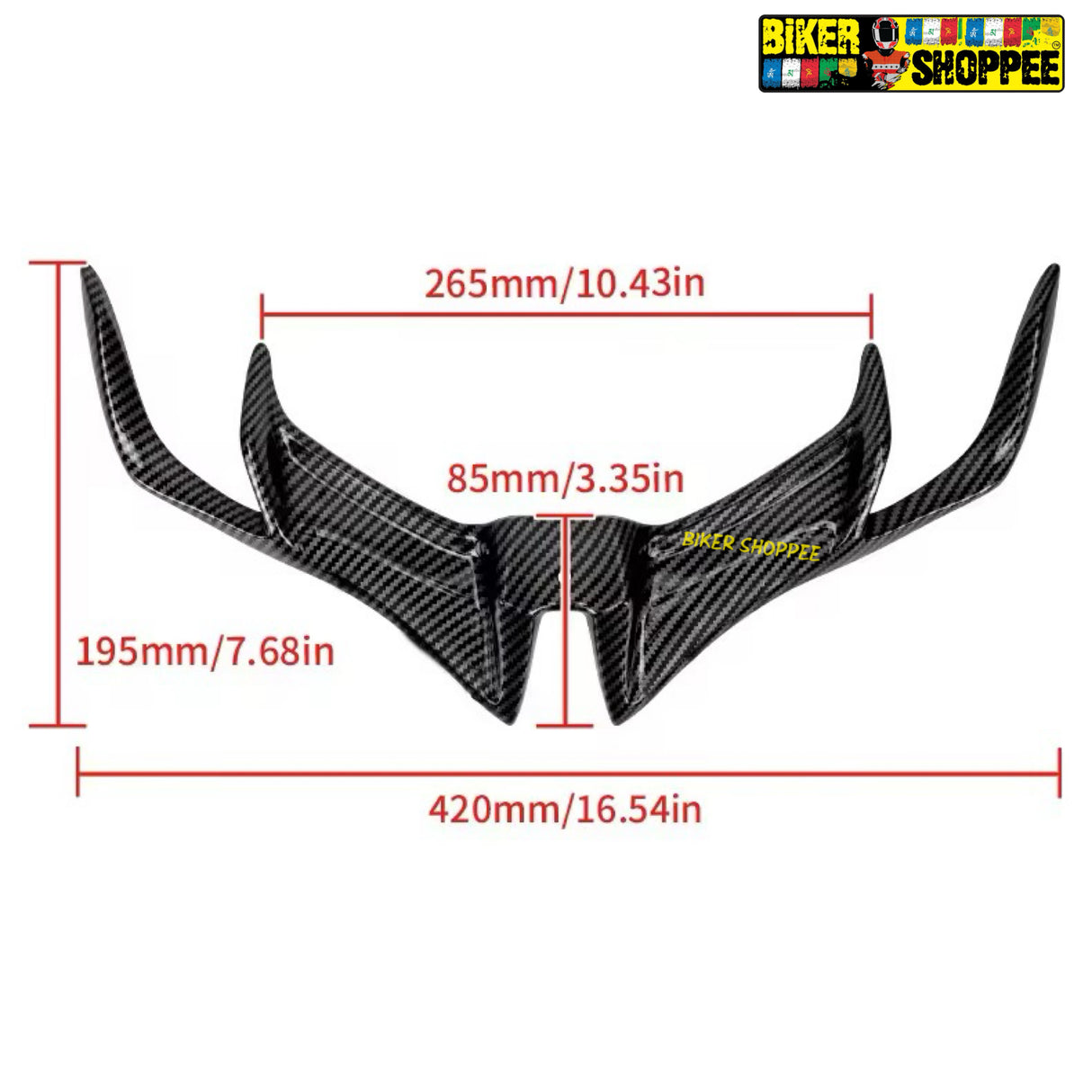 BIKER SHOPPEE CARBON WINGLET FOR R15V3