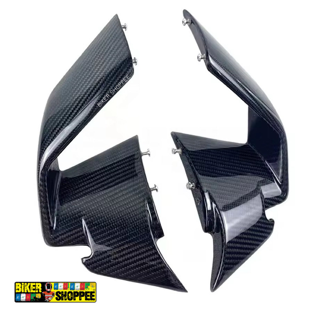 BMW S1000RR INSPIRED UNIVERSAL FRONT SPOILER CARBON FIBER DIPPED WINGLET