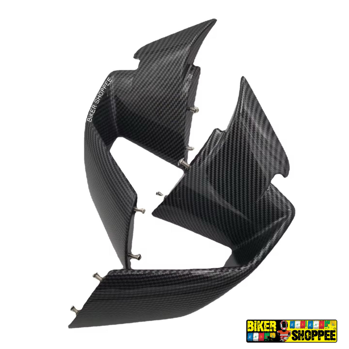 BMW S1000RR INSPIRED UNIVERSAL FRONT SPOILER CARBON FIBER DIPPED WINGLET