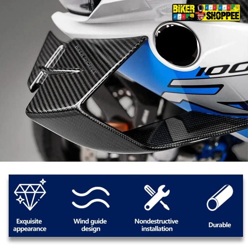 BMW S1000RR INSPIRED UNIVERSAL FRONT SPOILER CARBON FIBER DIPPED WINGLET