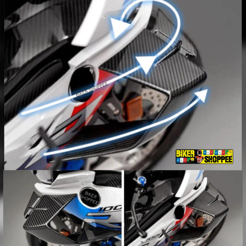 BMW S1000RR INSPIRED UNIVERSAL FRONT SPOILER CARBON FIBER DIPPED WINGLET