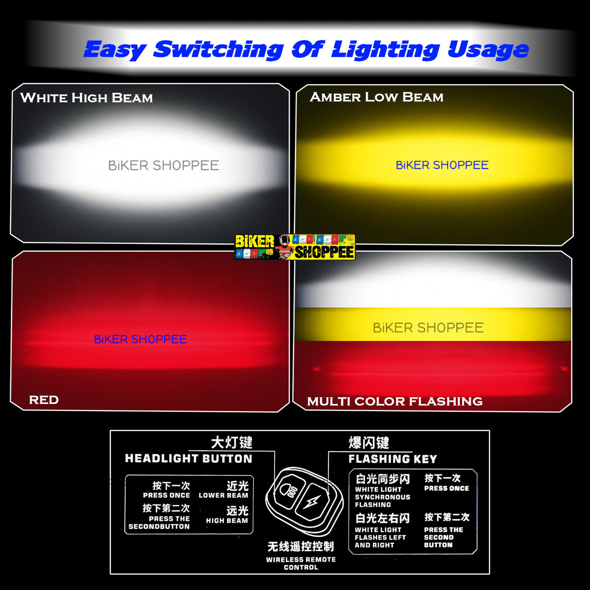 LITTLE MONSTER JX100 LED FOG LIGHT PAIR