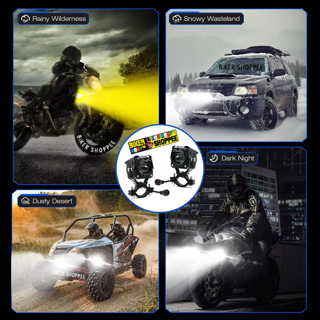 LITTLE MONSTER MK150 LED FOG LIGHT WITH WIRING AND SWITCH