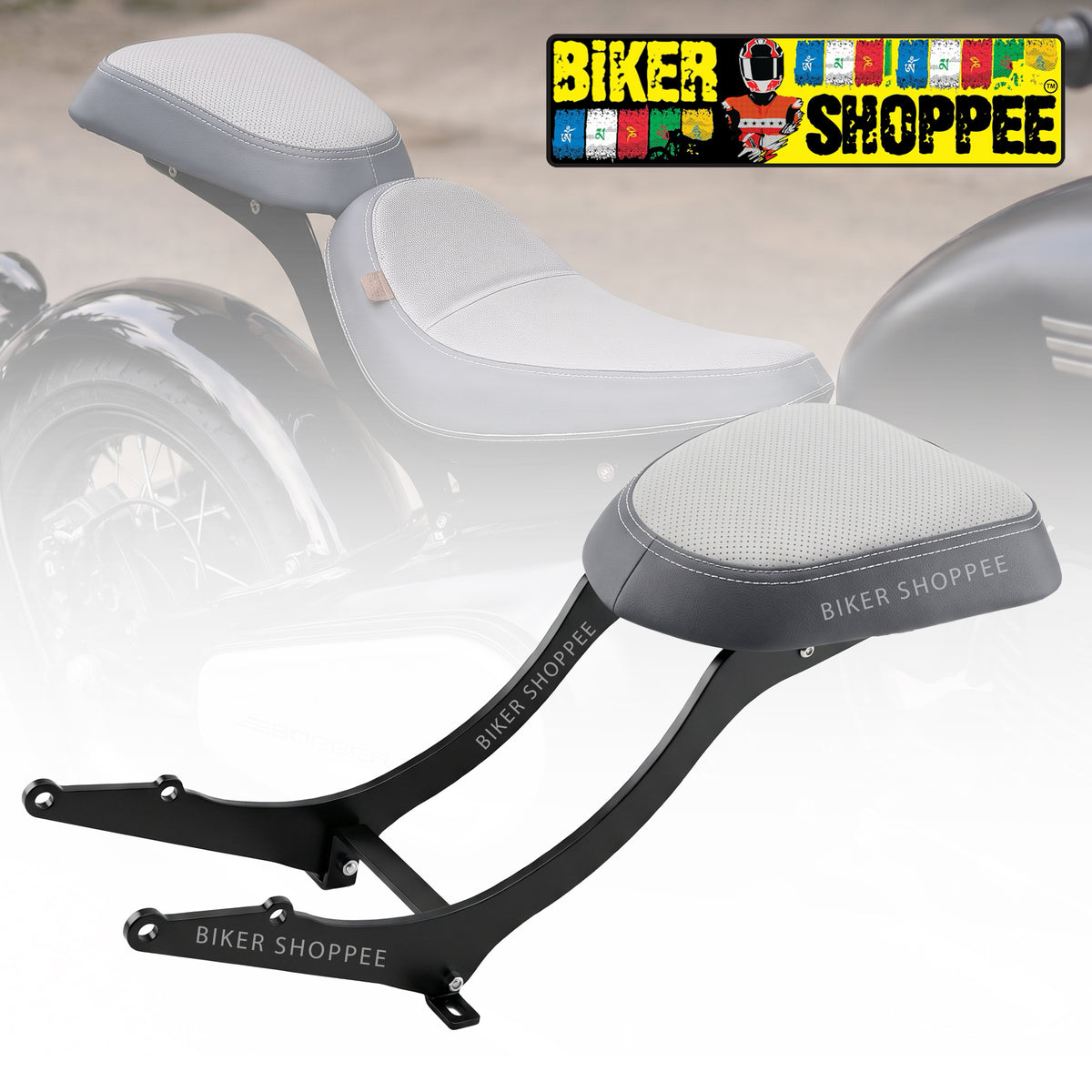JAWA 42 BOBBER CUSTOM BACK SEAT WITH PILLION FOOTREST KIT | BIKER SHOPPEE