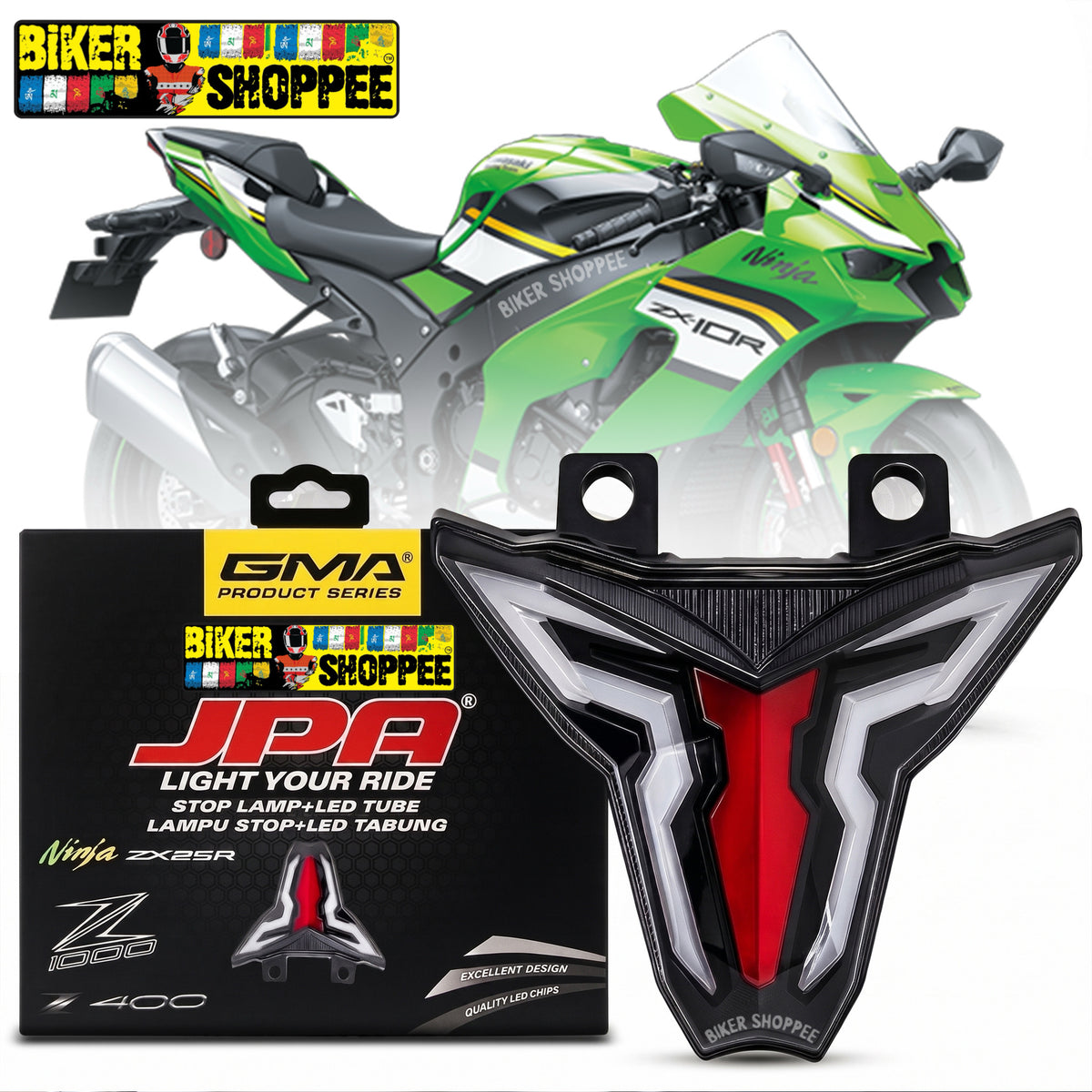 KAWASAKI NINJA ZX10R INTEGRATED LED TAIL LIGHT | BIKER SHOPPEE