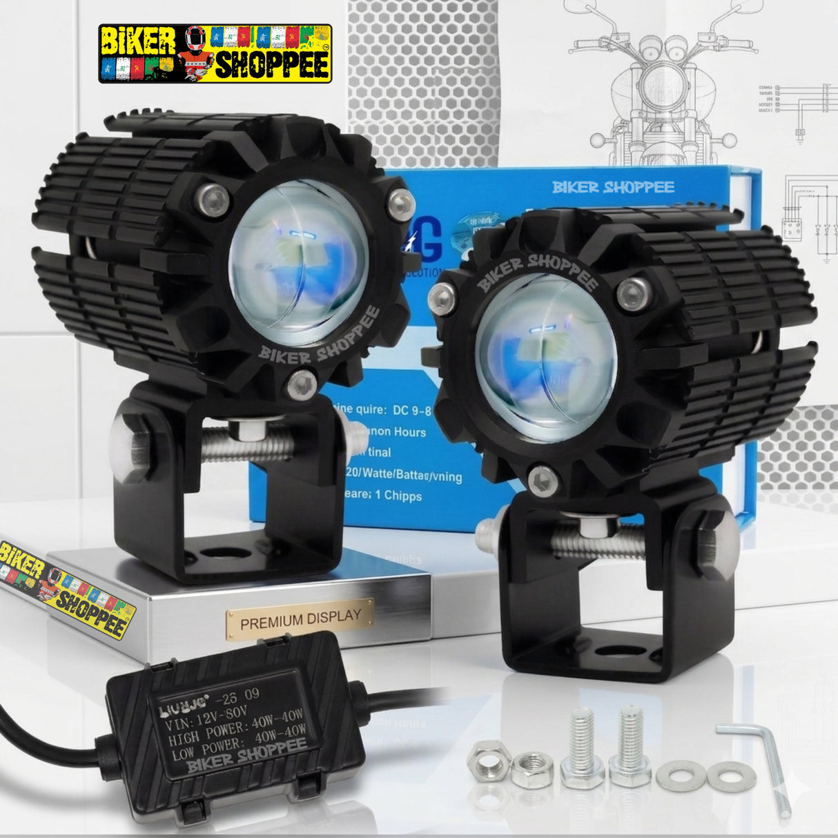 LIU HJG CYBER PULSE NEW MINI DRIVE LED FOG LIGHT | BIKER SHOPPEE