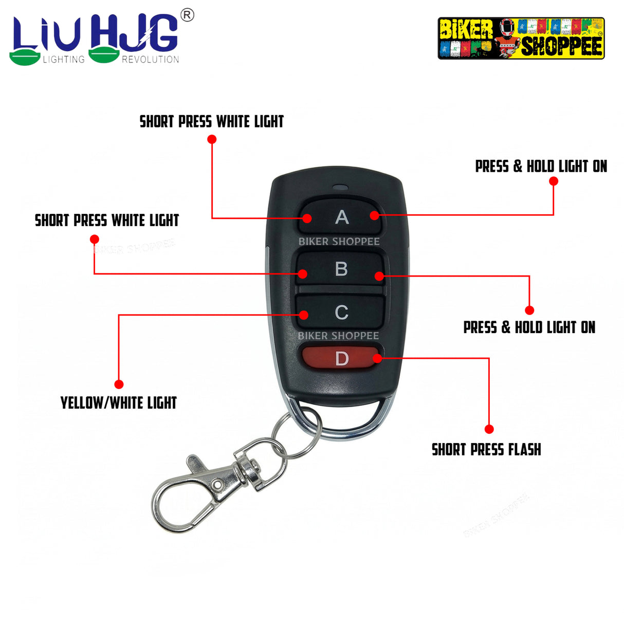 LIU HJG HAMMER X4 100W HYBRID LED LIGHT 1 PCS | BIKER SHOPPEE