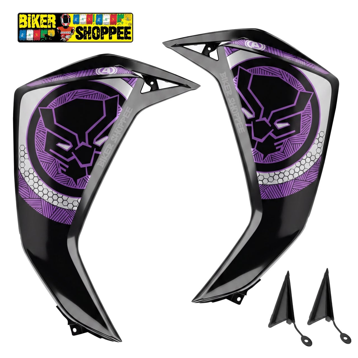 TVS NTROQ 125 OUR BODY KIT BLACK PANTHER SQUAD EDITION | BIKER SHOPPEE
