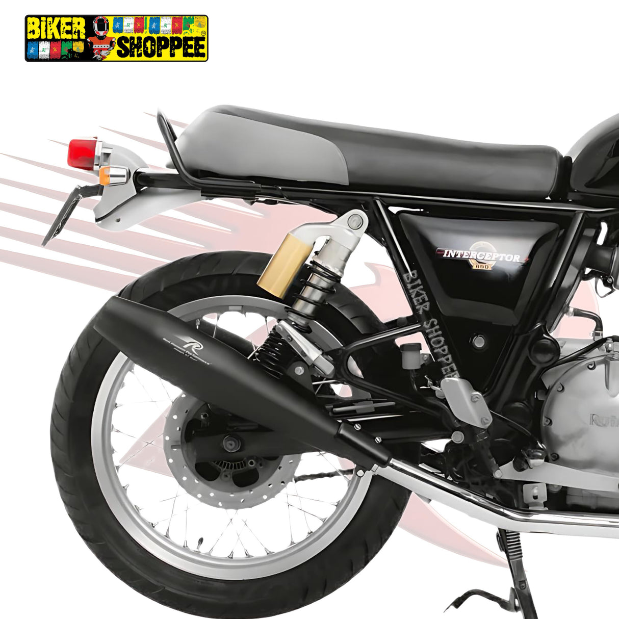 Red Rooster Performance Exhaust for Royal Enfield Interceptor 650 polished steel