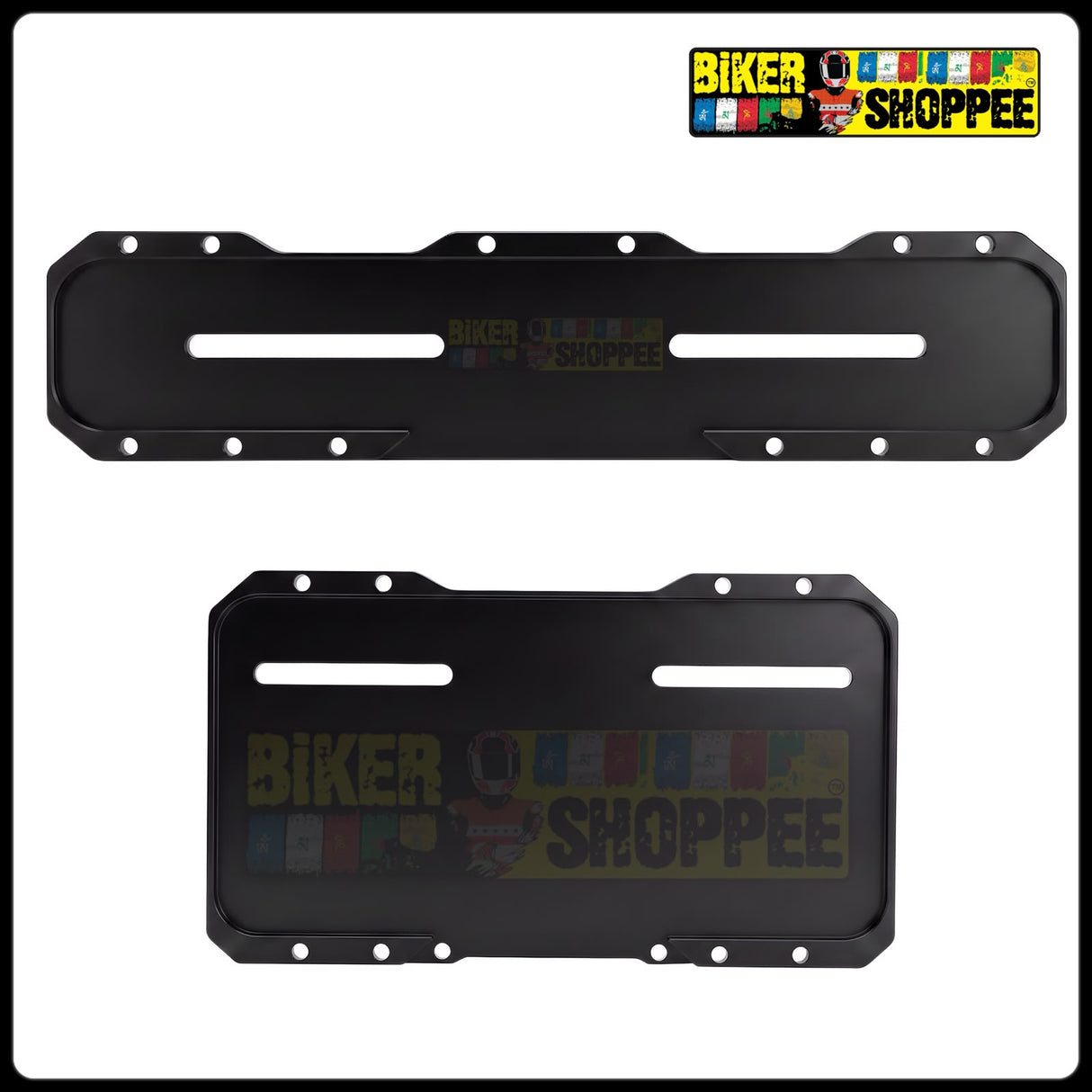 Universal CNC aluminum motorcycle number plate frame front and rear set for all indian bikes and scooters original Biker Shoppee