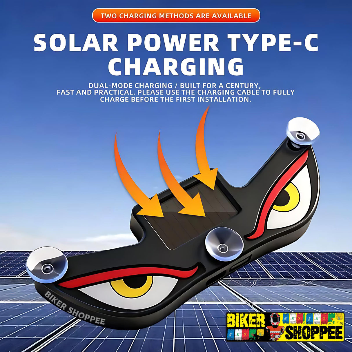 EVIL EYE SOLAR WARNING LIGHT FOR MOTORCYCLE | BIKER SHOPPEE