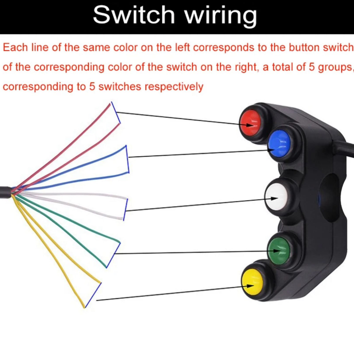 5 IN 1 ARRAY UNIVERSAL SWITCH FOR MOTORCYCLE