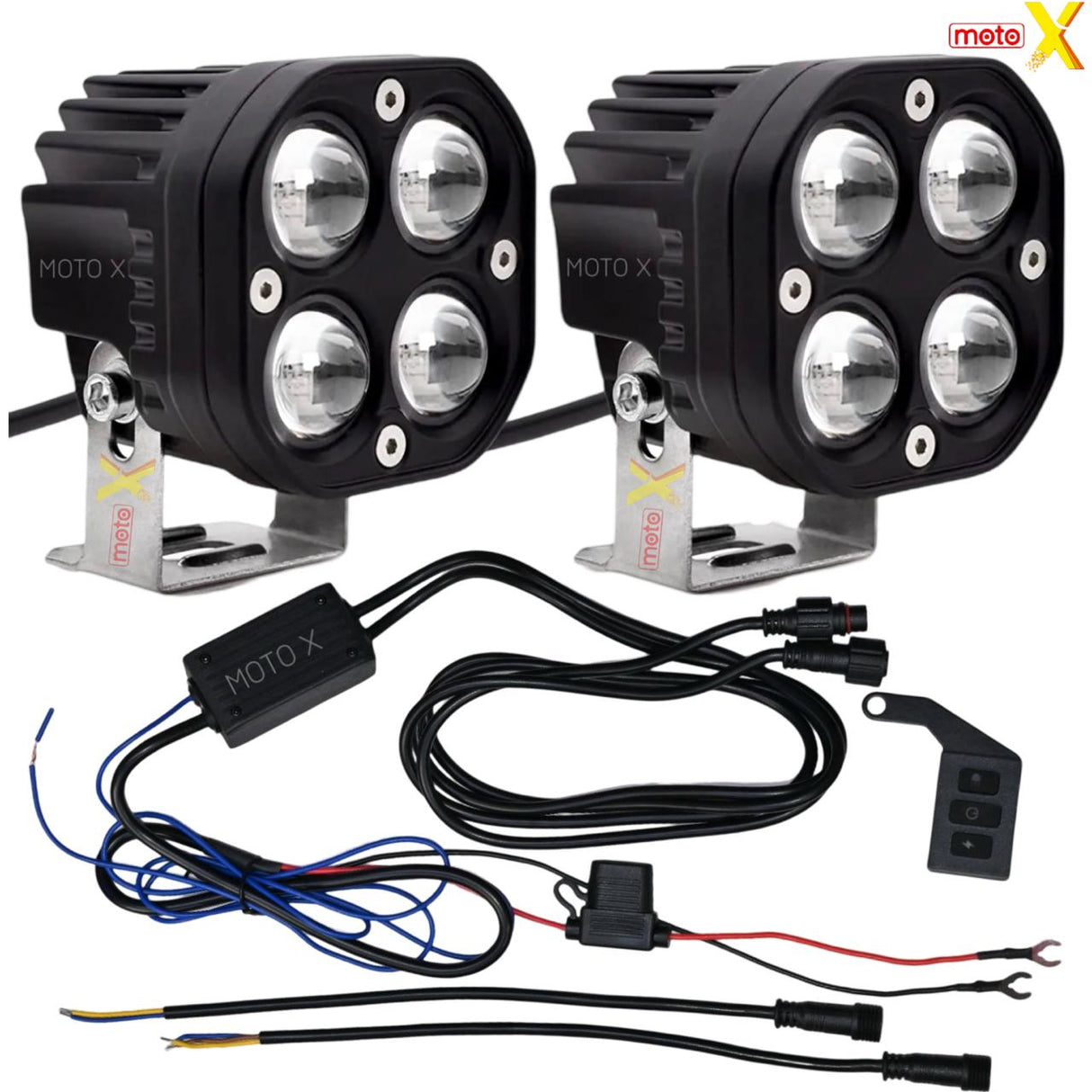 FOUR CREE LED FOG LIGHT WITH WIREHARNESS AND SWITCH MOTO X