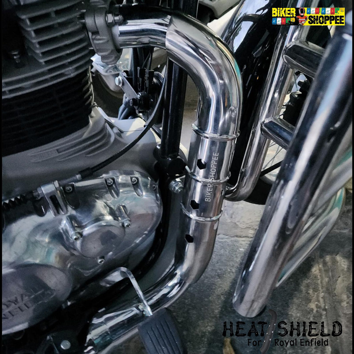 BS METEOR 350 HEATSHIELD CROME
