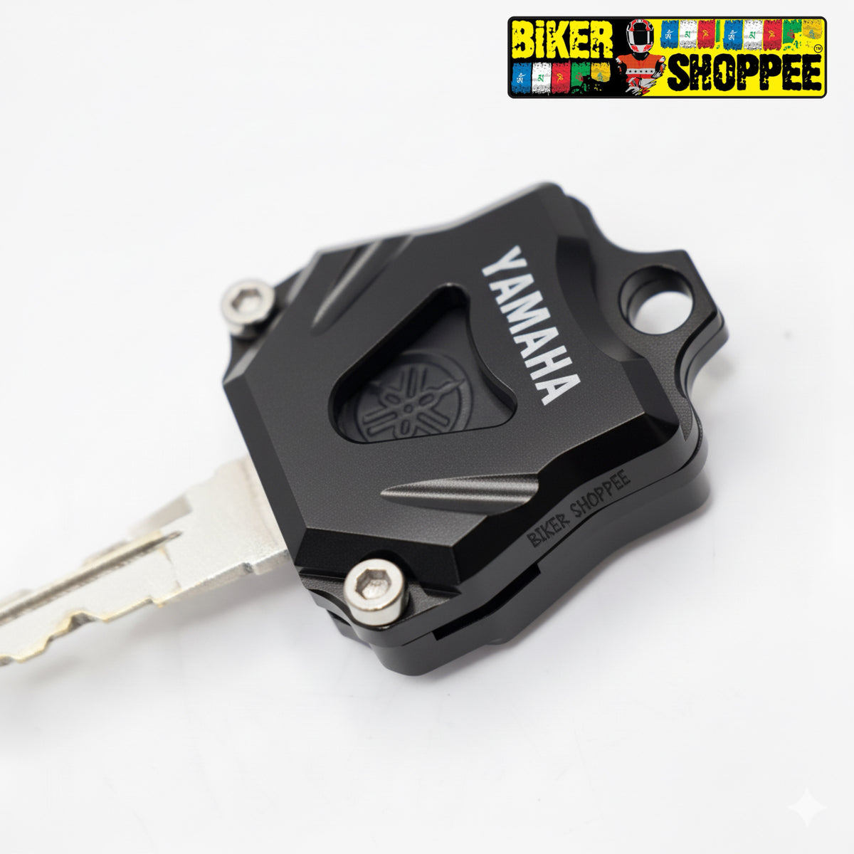 YAMAHA CNC KEY CASE COVER BLACK FOR R15 V3 R15 V4 MT15 FZ | BIKER SHOPPEE