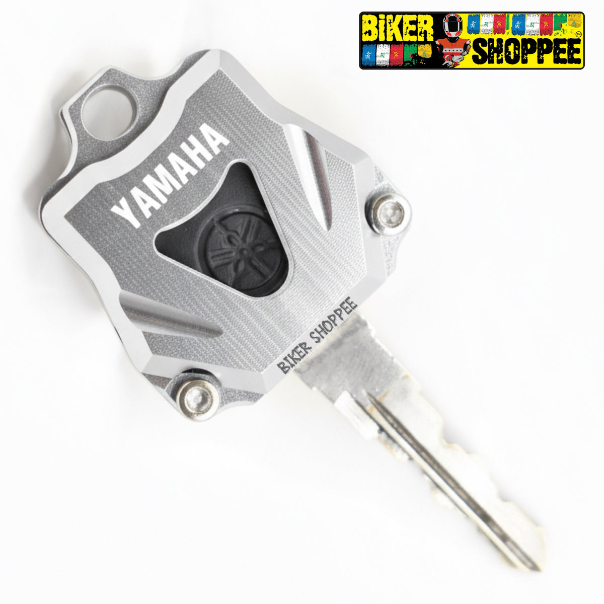 YAMAHA CNC KEY CASE COVER SILVER FOR R15 V3 R15 V4 MT15 FZ | BIKER SHOPPEE