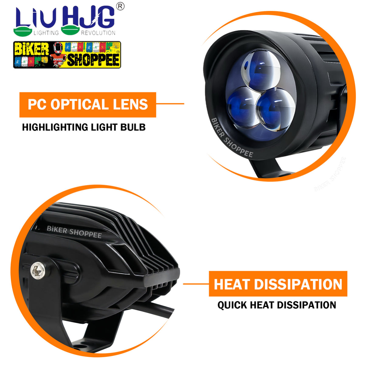 LIU HJG 3 LED TRIDENT LED FOG LIGHT DEVIL EYE | BIKER SHOPPEE