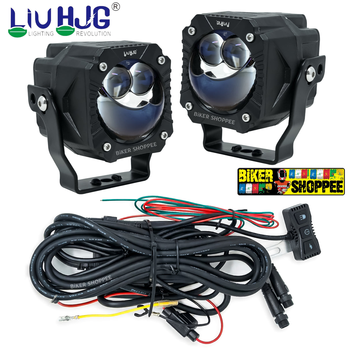 LIU HJG GORILLA PRO DUAL LASER P108 120W FOG LIGHT | BIKER SHOPPEE