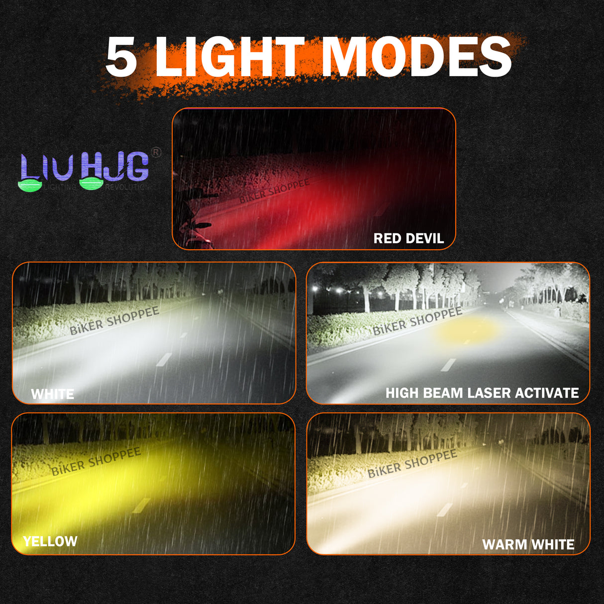 LIU HJG GORILLA PRO DUAL LASER P108 120W FOG LIGHT | BIKER SHOPPEE