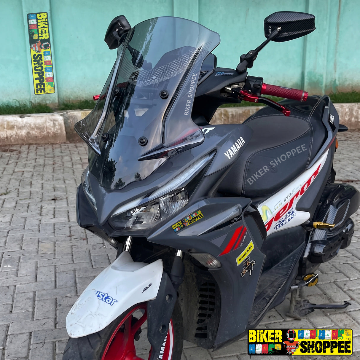 YAMAHA AEROX 155 TOURING VISOR SMOKE BLACK | BIKER SHOPPEE