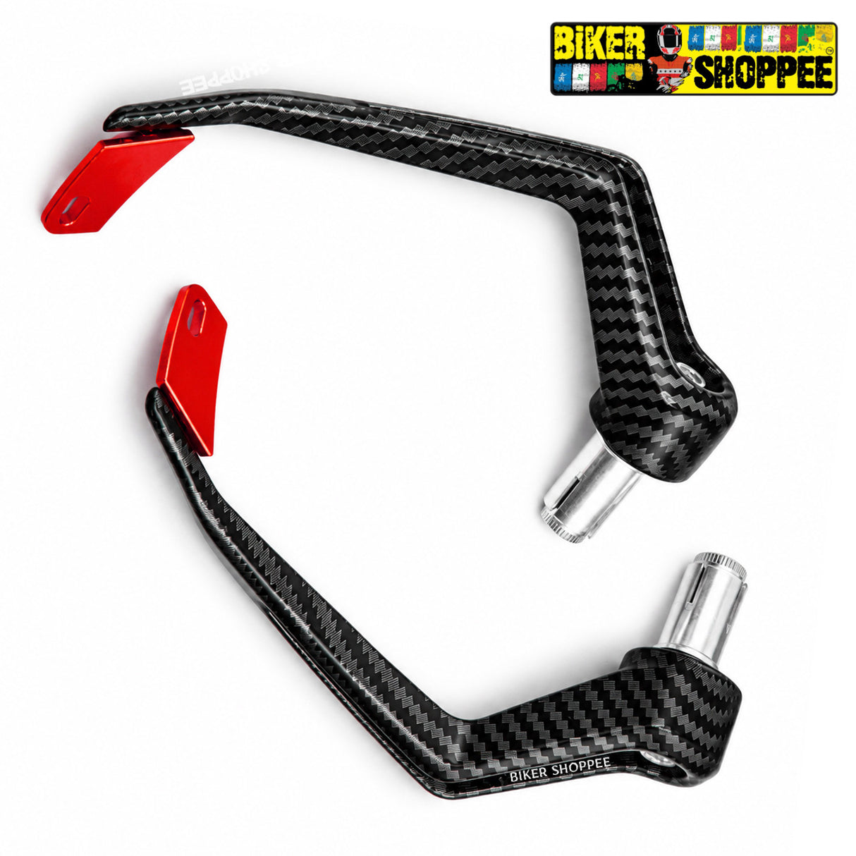 UNIVERSAL ELITE RACING CARBON LEVER GUARD RED | BIKER SHOPPEE