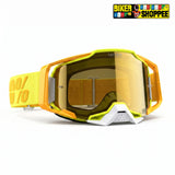 100% ARMEGA MX GOGGLE HIPER GOLD MIRROR LENS | BIKER SHOPPEE