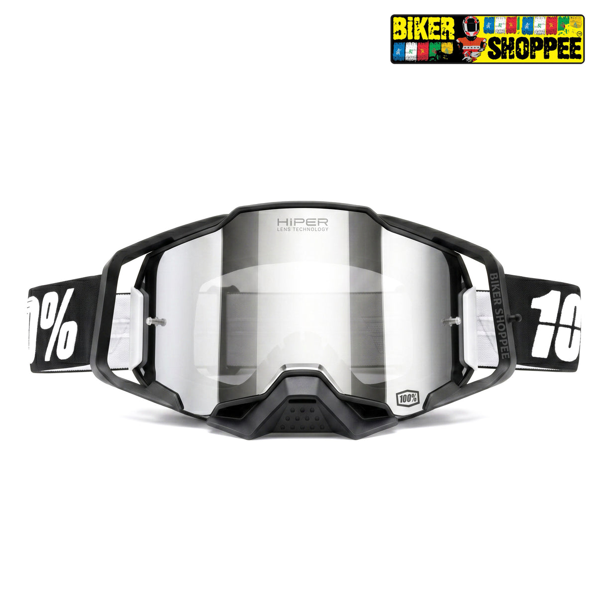 100% ARMEGA MX GOGGLE HIPER GOLD MIRROR LENS | BIKER SHOPPEE