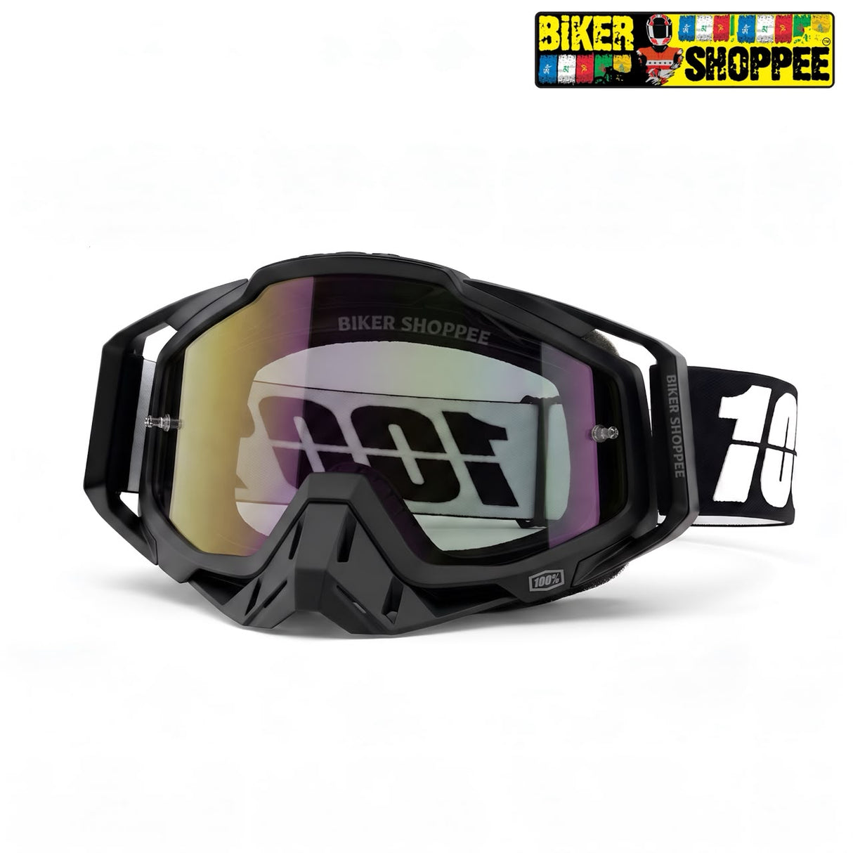 100% THE RACECRAFT MOTOCROSS MX GOGGLES | BIKER SHOPPEE