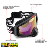100% THE RACECRAFT MOTOCROSS MX GOGGLES | BIKER SHOPPEE