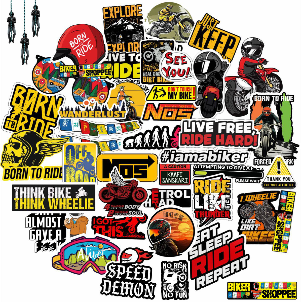 LOGO STICKER SHEET – BiKER SHOPPEE