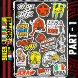 UV VINYL MOTO STICKER SHEET