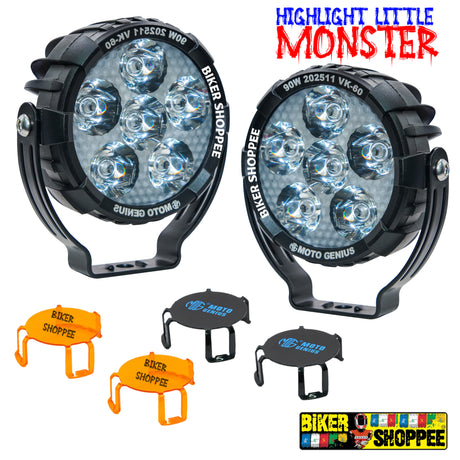 LITTLE MONSTER VK60 THUNDER SIX LED FOG LIGHT WITH WIREHARNESS AND SWITCH