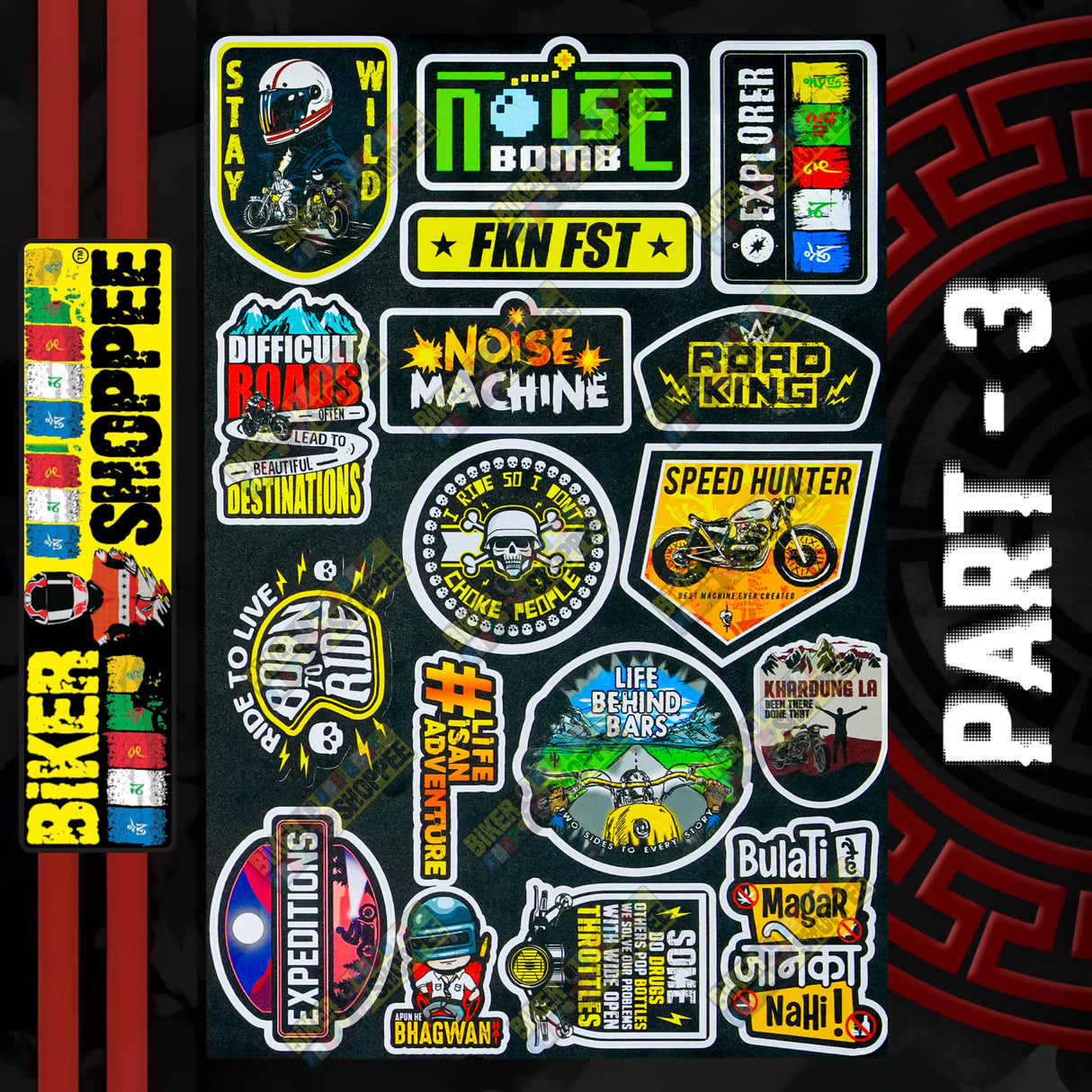 UV VINYL MOTO STICKER SHEET