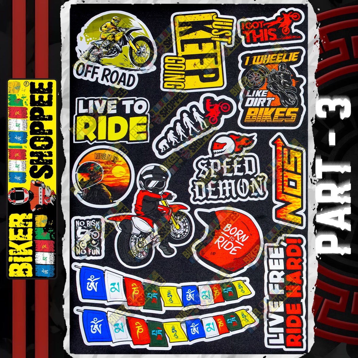 UV VINYL MOTO STICKER SHEET