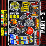 UV VINYL MOTO STICKER SHEET