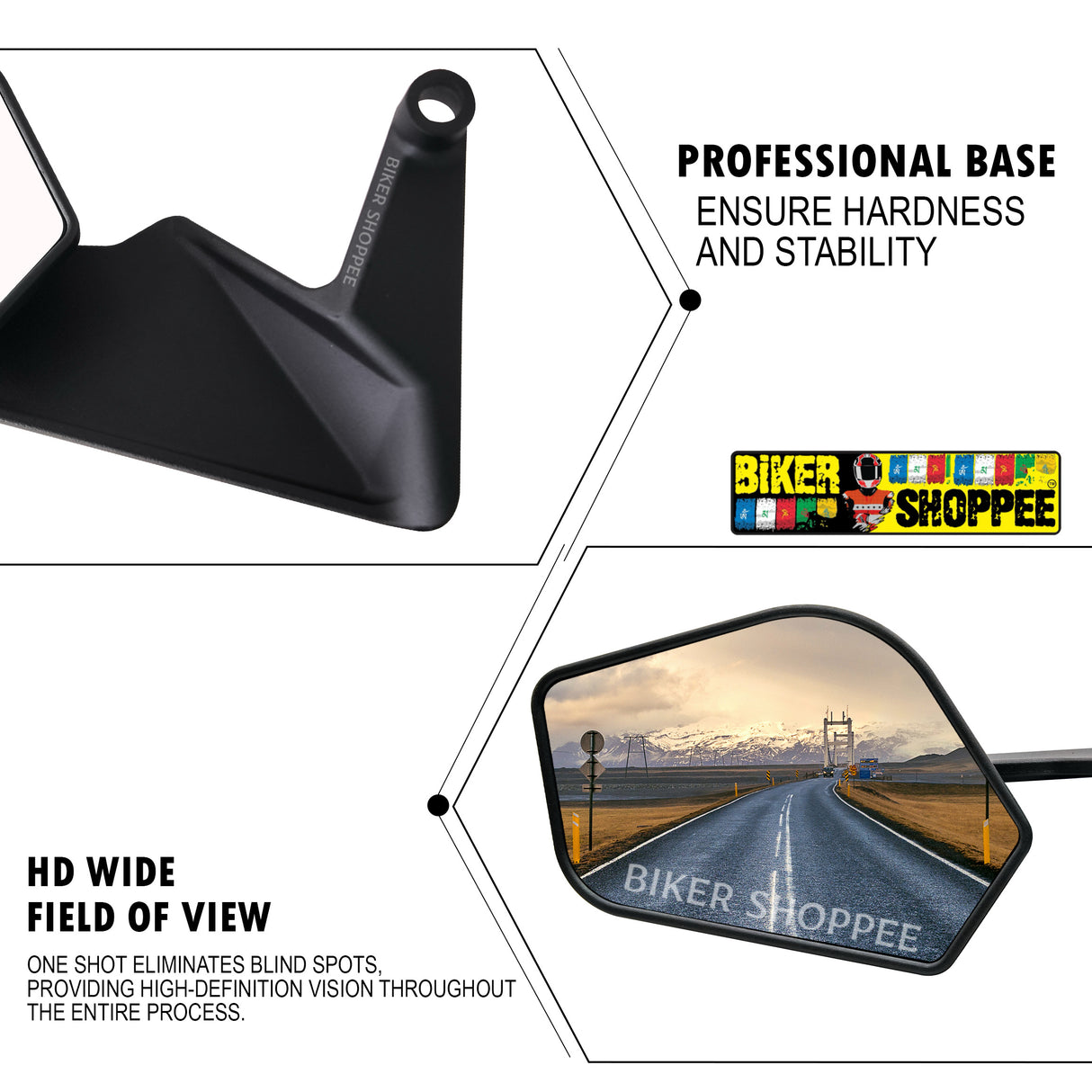 STEALTH MAX PRO V6 REAR VIEW MIRROR NAKED