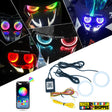 70mm illusion angel eye RGB ring light kit app controlled devil eye for KTM RC 125/200/390 motorcycle projectors original Biker Shoppee