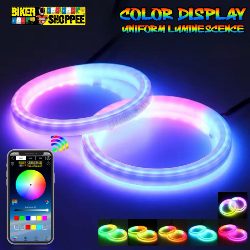 RGB 70MM ILLUSION ANGEL EYE RING LIGHT KIT KTM RC | BIKER SHOPPEE