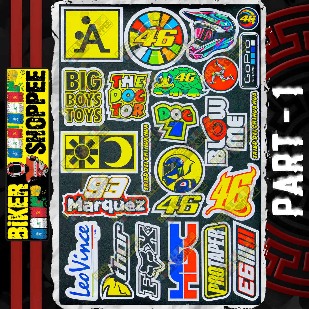 UV VINYL MOTO STICKER SHEET