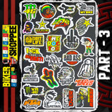 UV VINYL MOTO STICKER SHEET