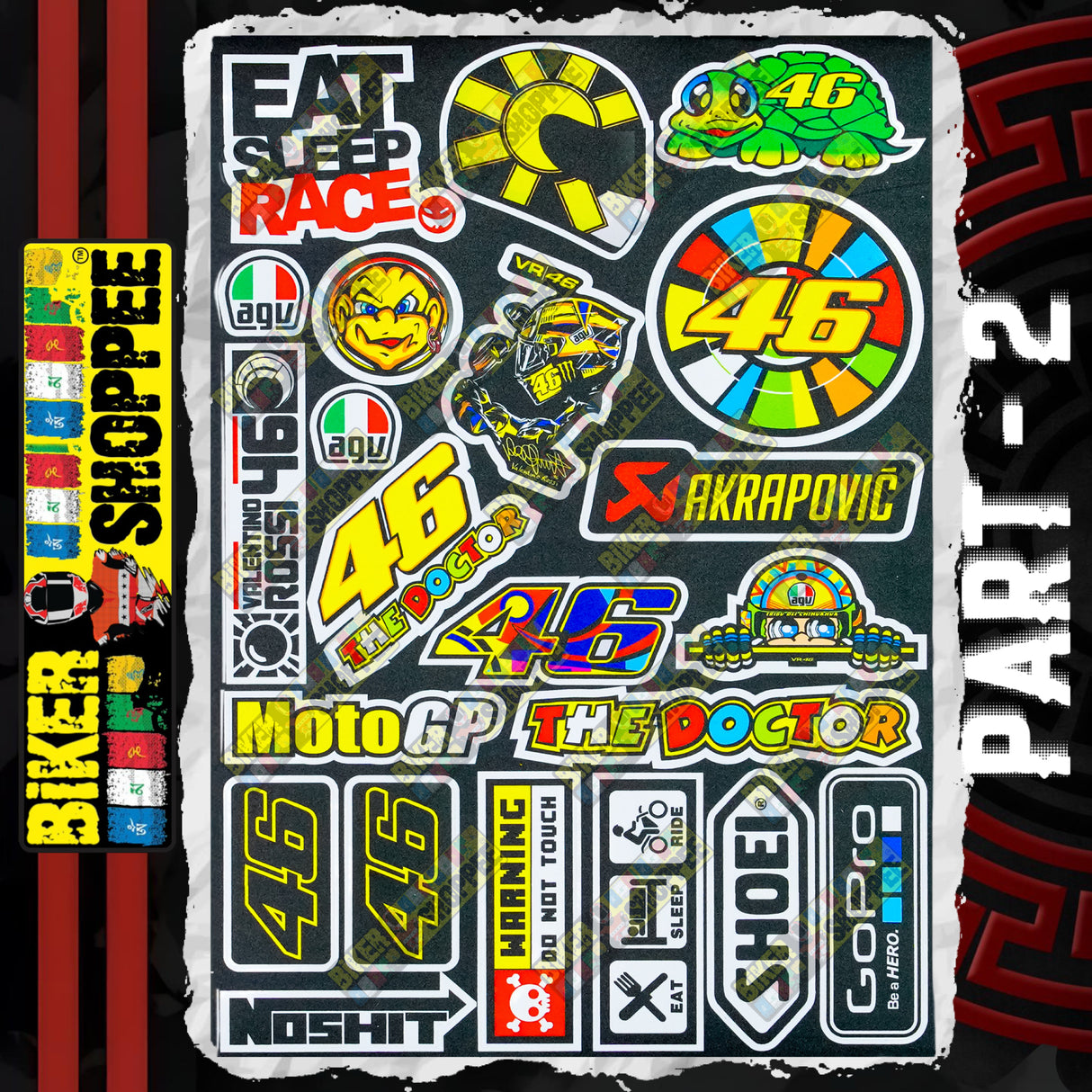 UV VINYL MOTO STICKER SHEET