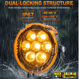 LITTLE MONSTER VK760 THUNDER SEVEN LED FOG LIGHT WITH WIREHARNESS AND SWITCH