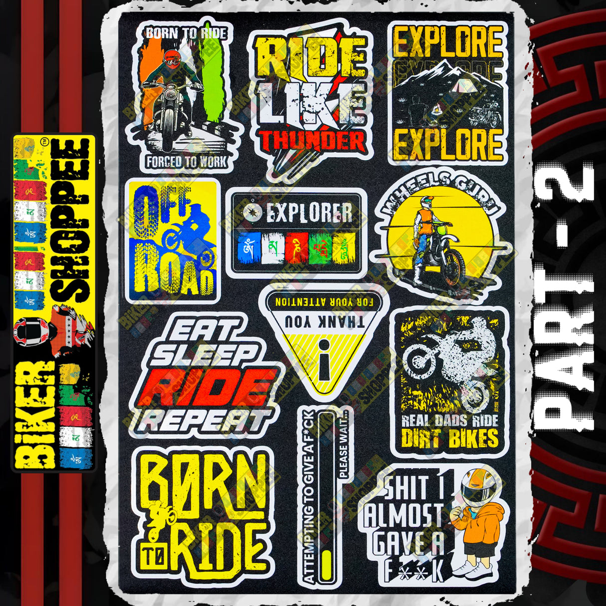 UV VINYL MOTO STICKER SHEET