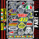 UV VINYL MOTO STICKER SHEET