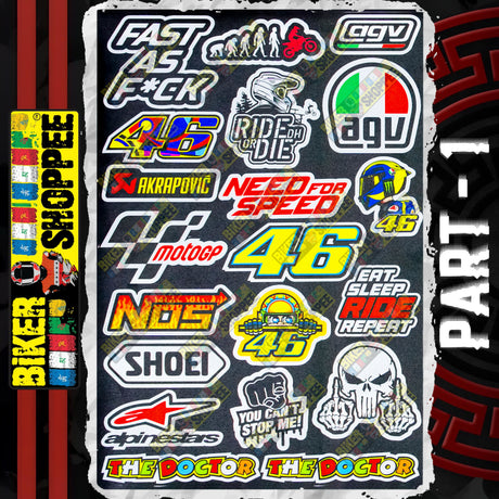 UV VINYL MOTO STICKER SHEET