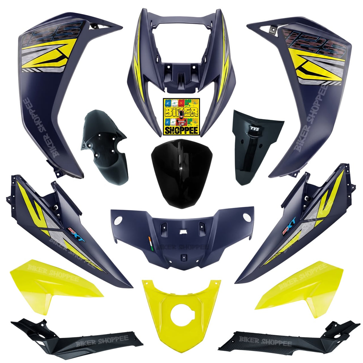 TVS NTORQ 125 OUR BODY KIT XT NEON BLUE EDITION | BIKER SHOPPEE