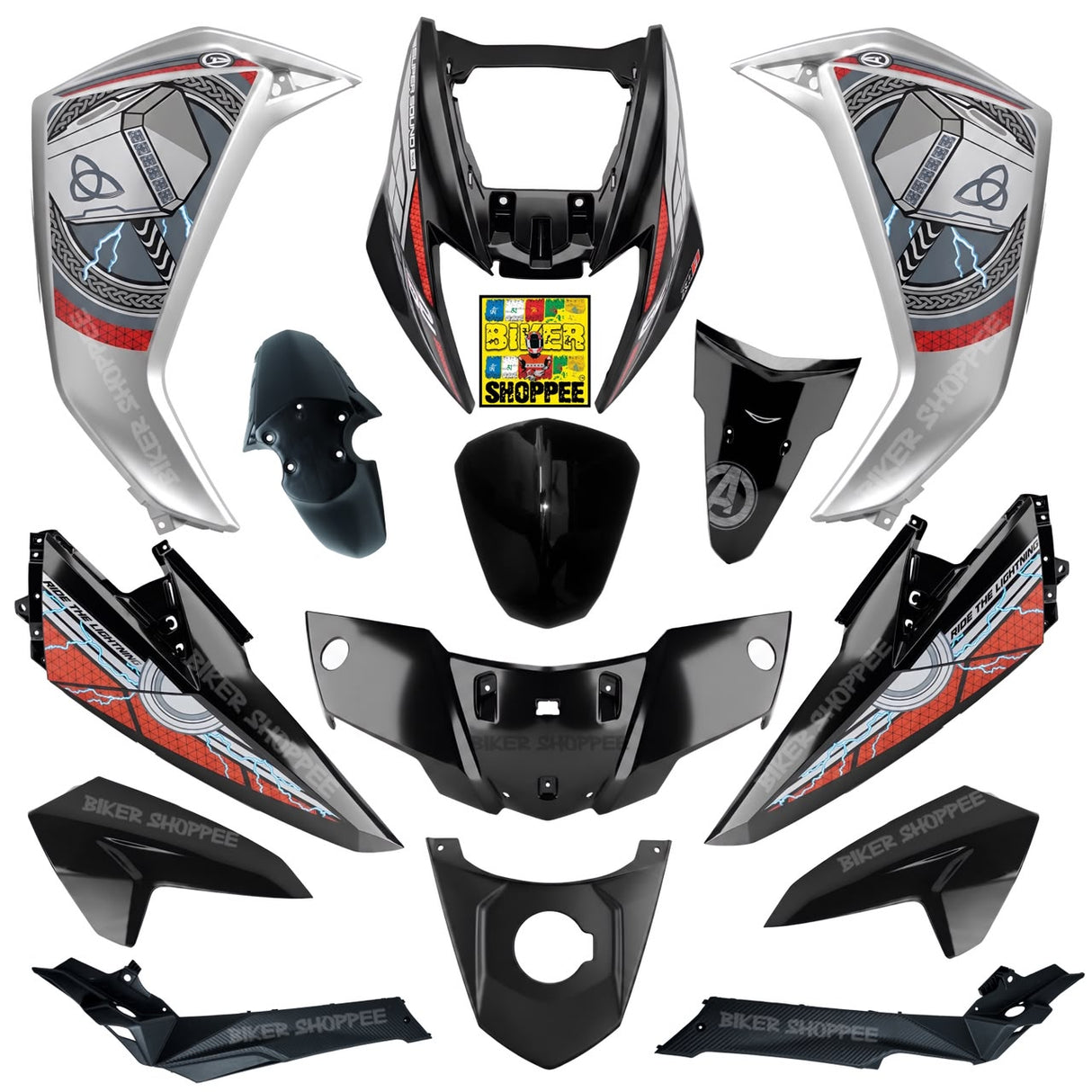 TVS NTORQ 125 OUR BODY KIT THOR SQUAD EDITION | BIKER SHOPPEE