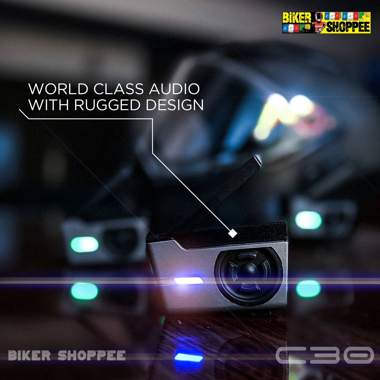 BLUARMOR C30 20 RIDER MESH MOTORCYCLE BLUETOOTH INTERCOM | BIKER SHOPPEE