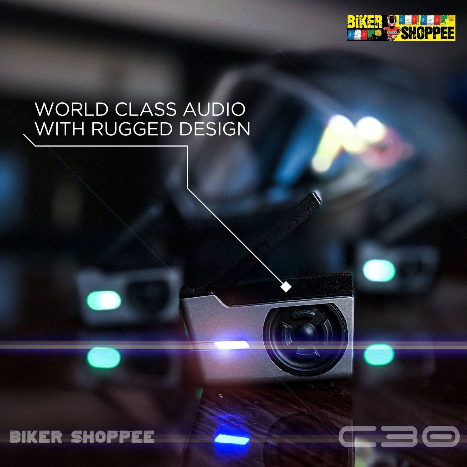 BLUARMOR C30 20 RIDER MESH MOTORCYCLE BLUETOOTH INTERCOM | BIKER SHOPPEE