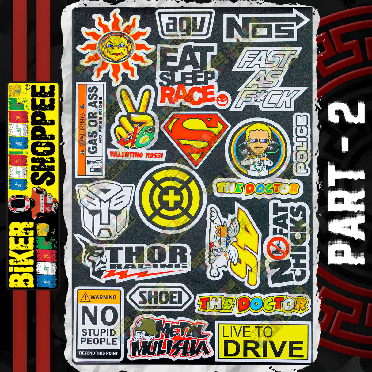 UV VINYL MOTO STICKER SHEET